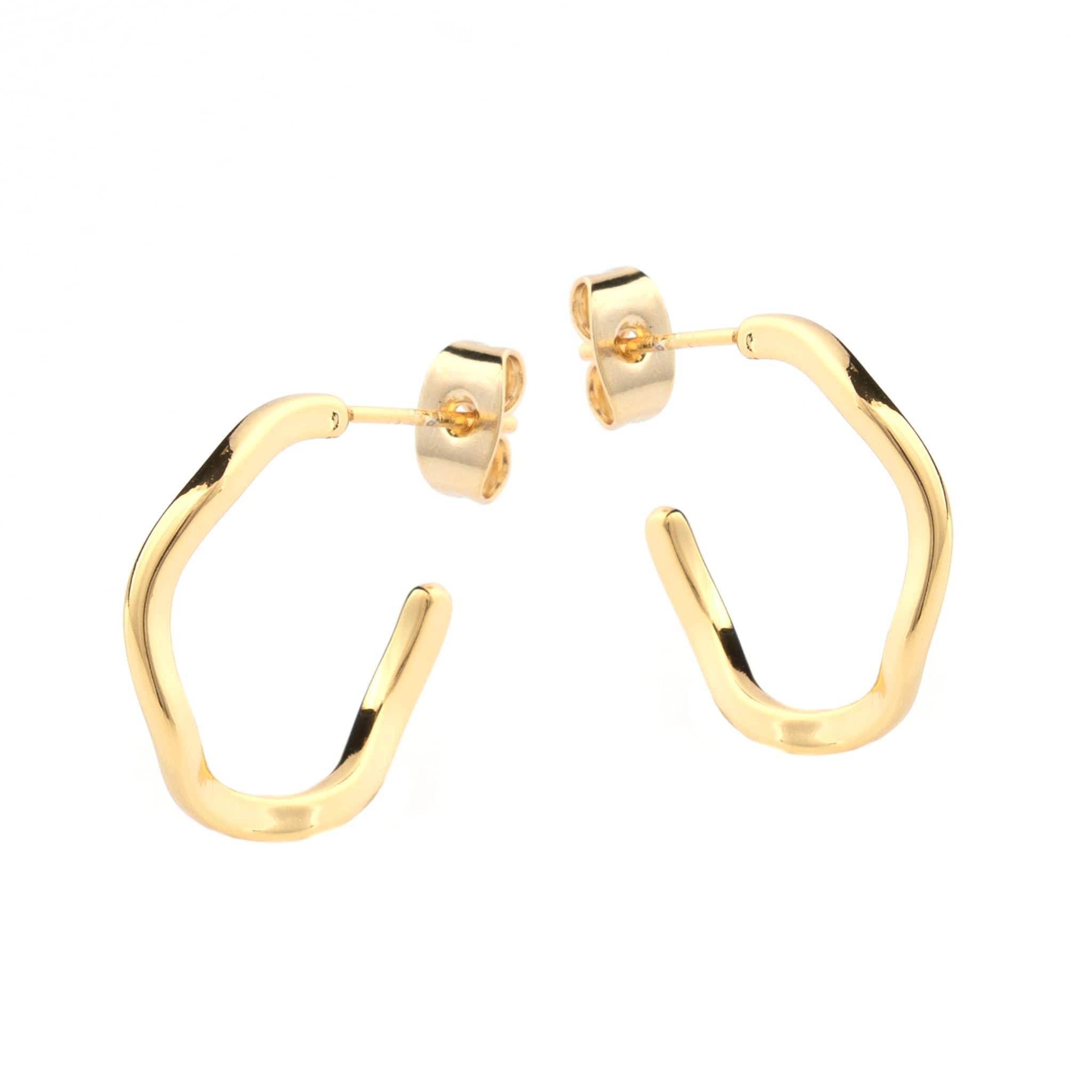 Classic Tube Gold Hoop Earrings - Gold Plated Sterling Silver – EDGE of  EMBER